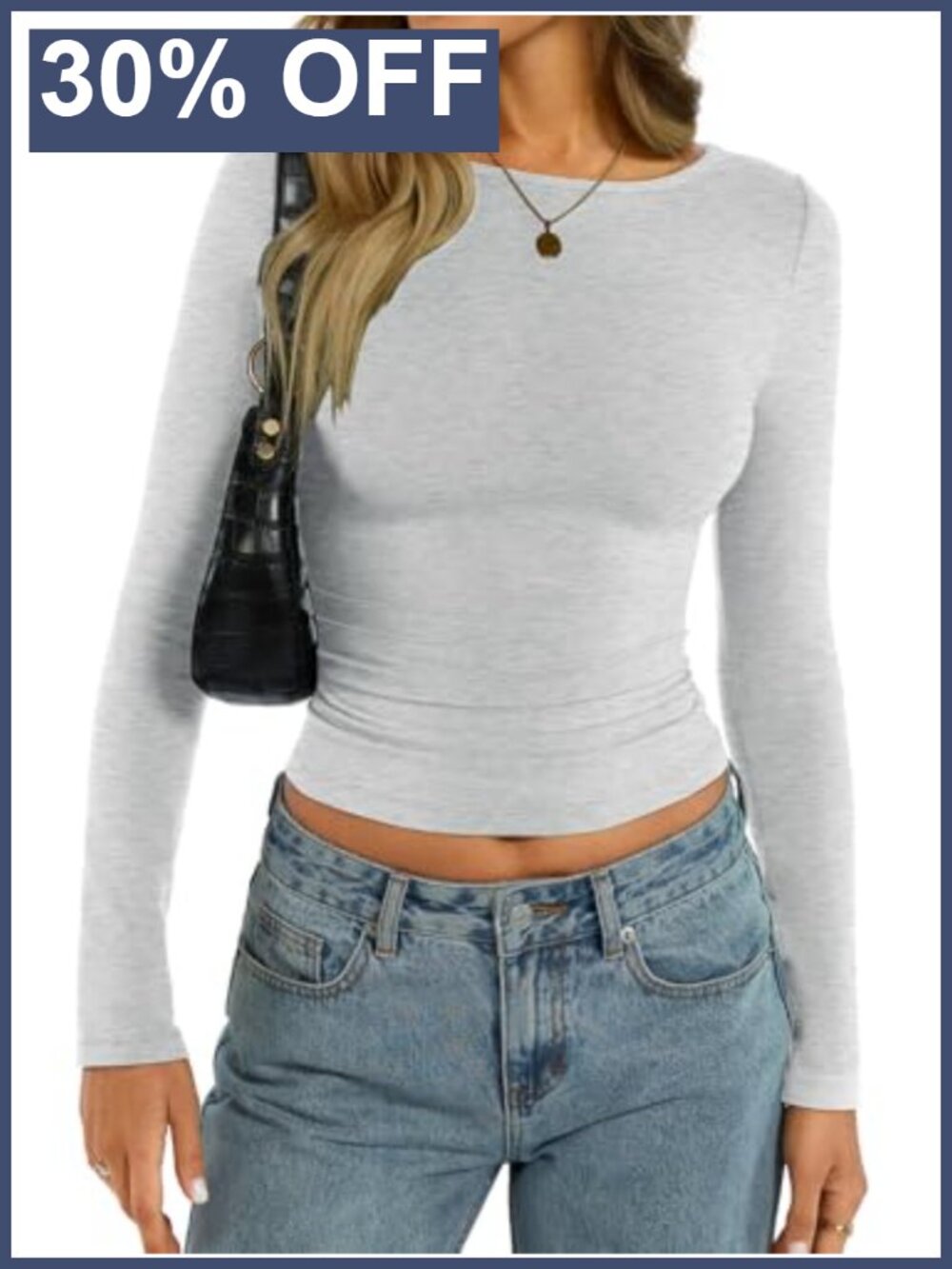 Cotton Boat Neck Long Sleeve Slim Fit Crop Top Y2K Basic Going Out Shirt